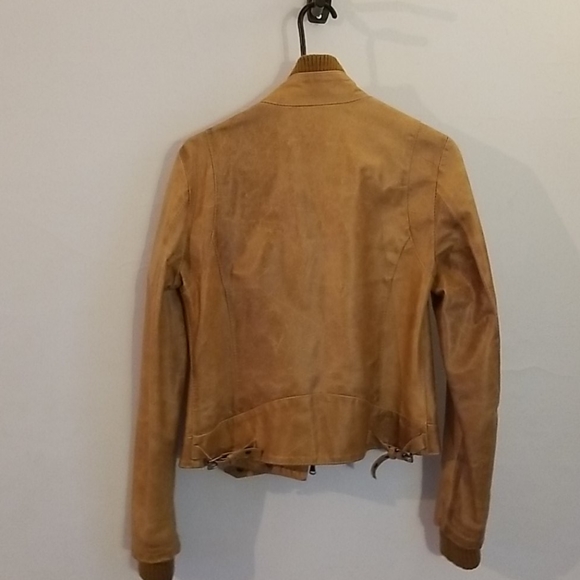 Cuoieria Fiorentina Tan leather jacket size 44 - Picture 2 of 5